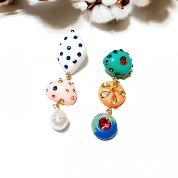 Geo dangle earrings N108 - Picture 3 of 7